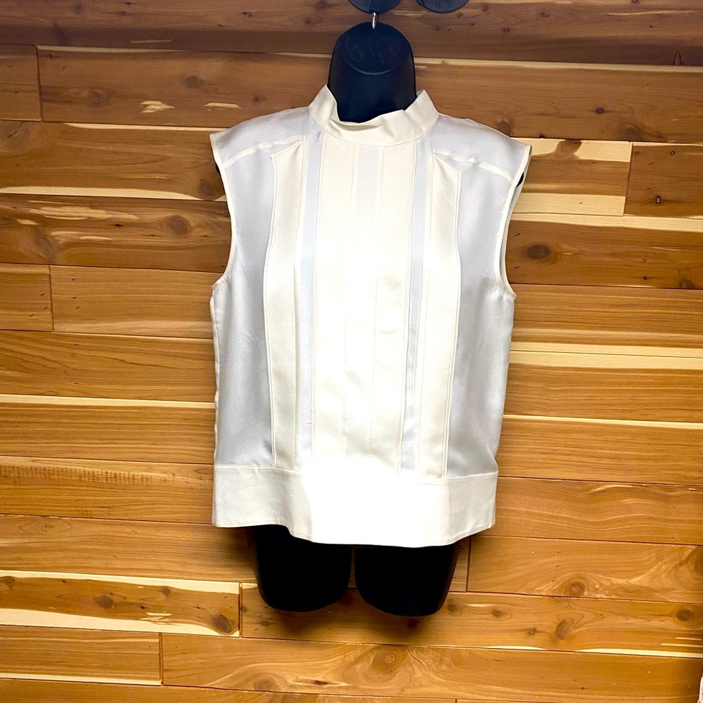 THEORY 100% Silk Cream Blouse